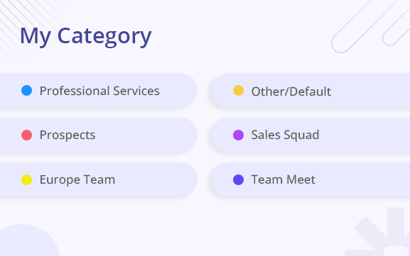 Custom Meeting Categories
